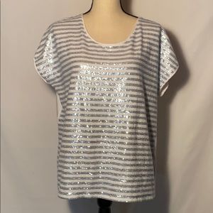 Chico’s Size 2 Women’s Sequin Top